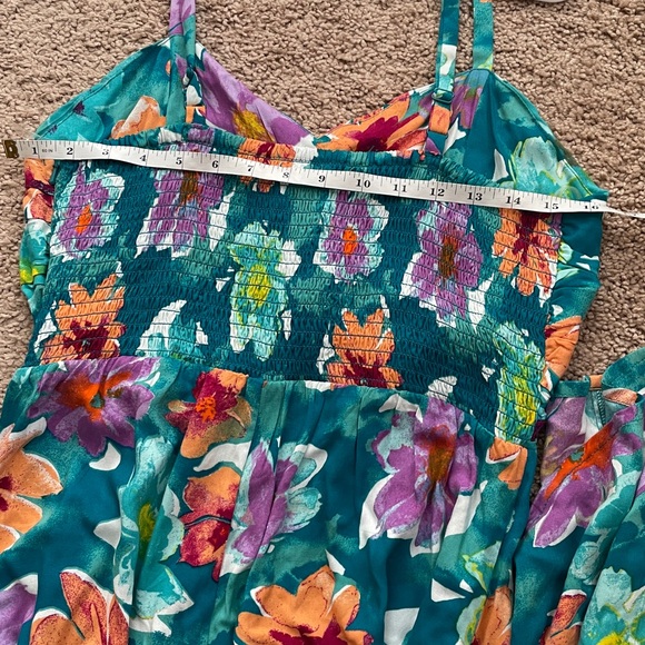 Cato J/M Dress Paris‎ Spring Tropic Teal Romper - Picture 5 of 6